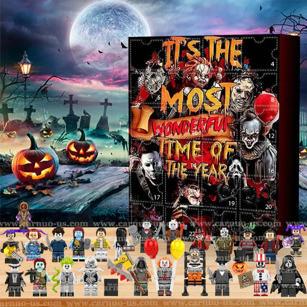 Halloween advent calendar with horror movie characters
