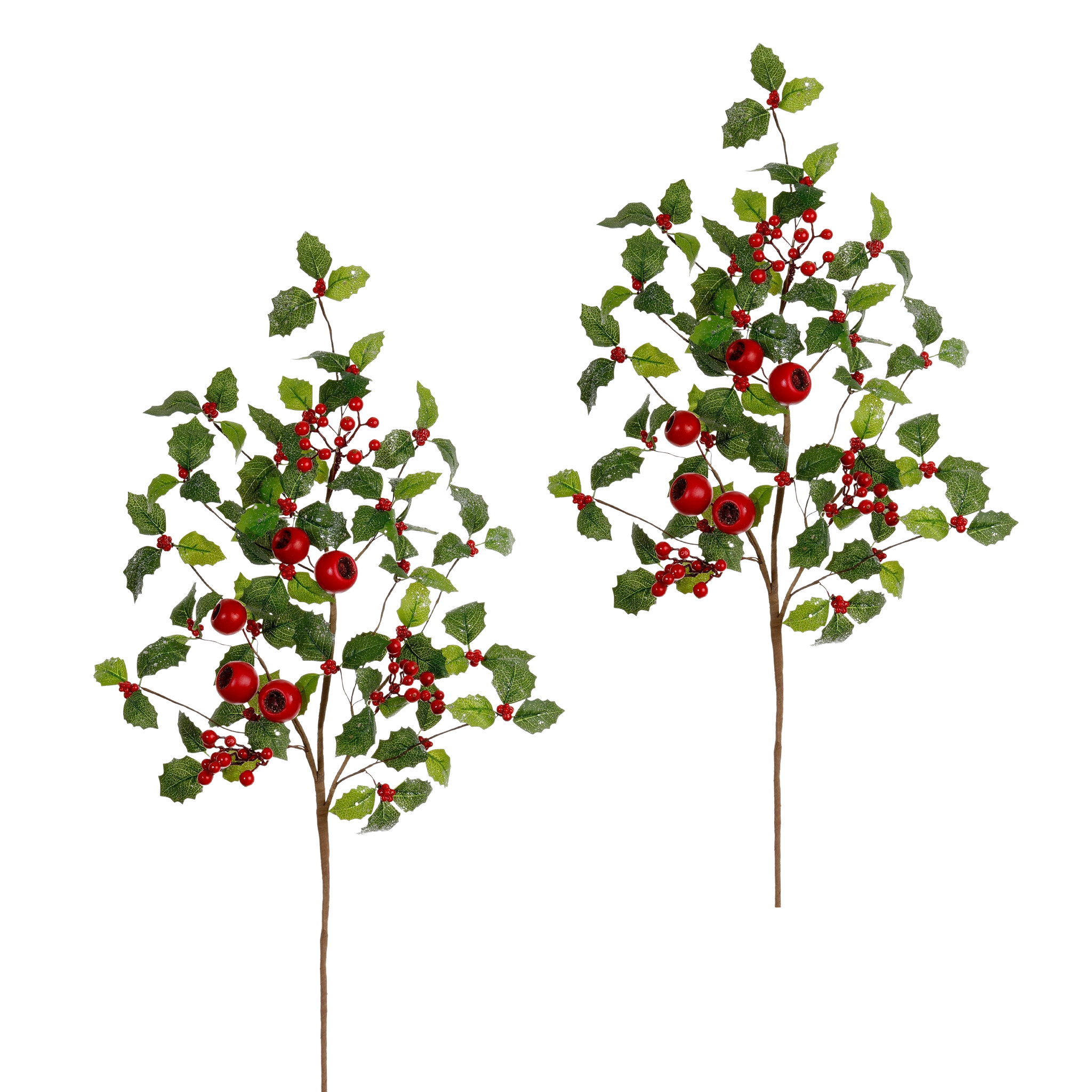 Winward Shimmer Holly Berry Branch 30" (Set of 2)
