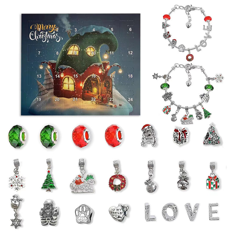 24-day advent calendar Christmas bracelet set