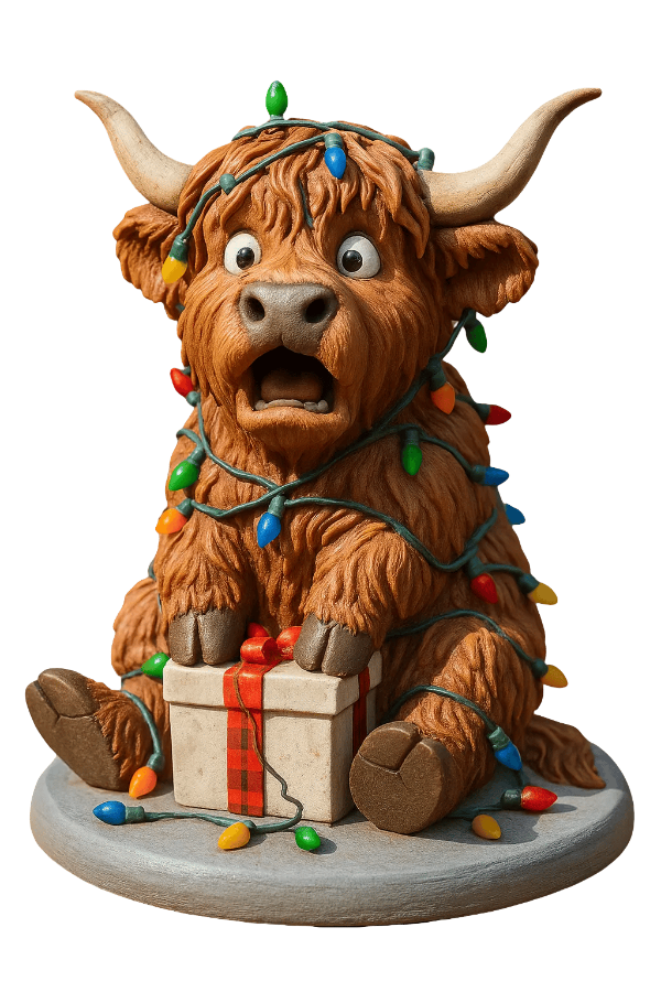 🐮Advent calendar with Highlander 2025🎄✨ - Handmade 3D doll with Highlander (24 parts)