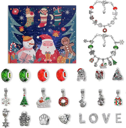 24-day advent calendar Christmas bracelet set