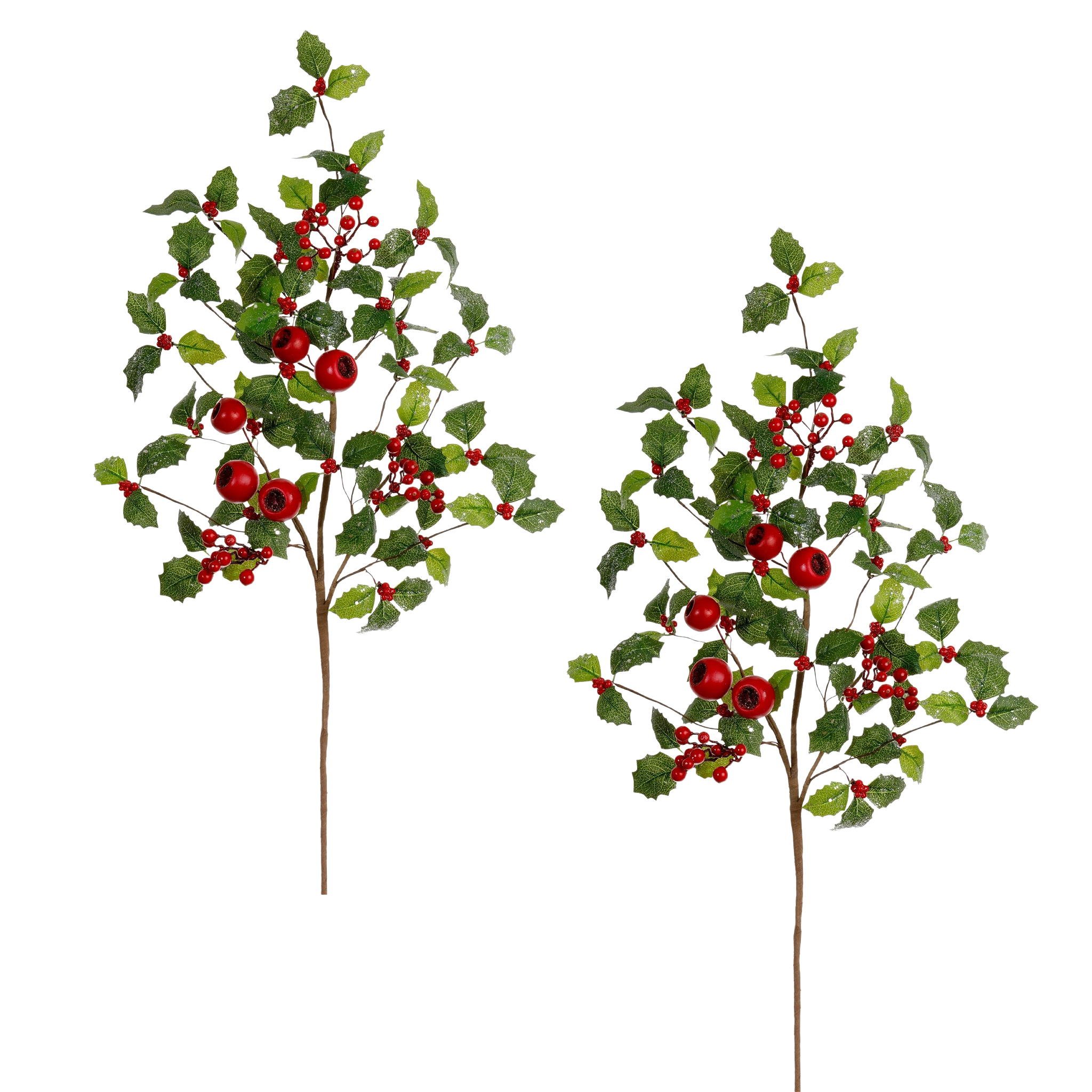 Winward Shimmer Holly Berry Branch 30" (Set of 2)