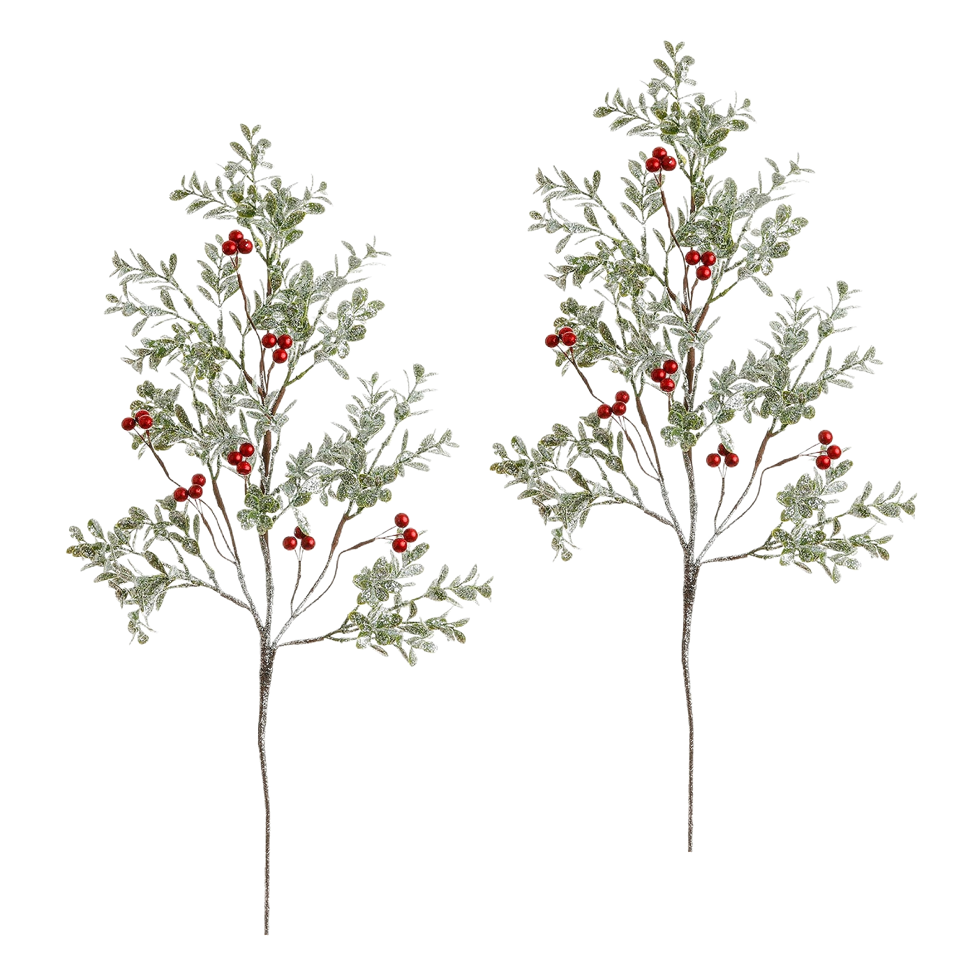 Winward Shimmering Boxwood Branch 28" (Set of 2)