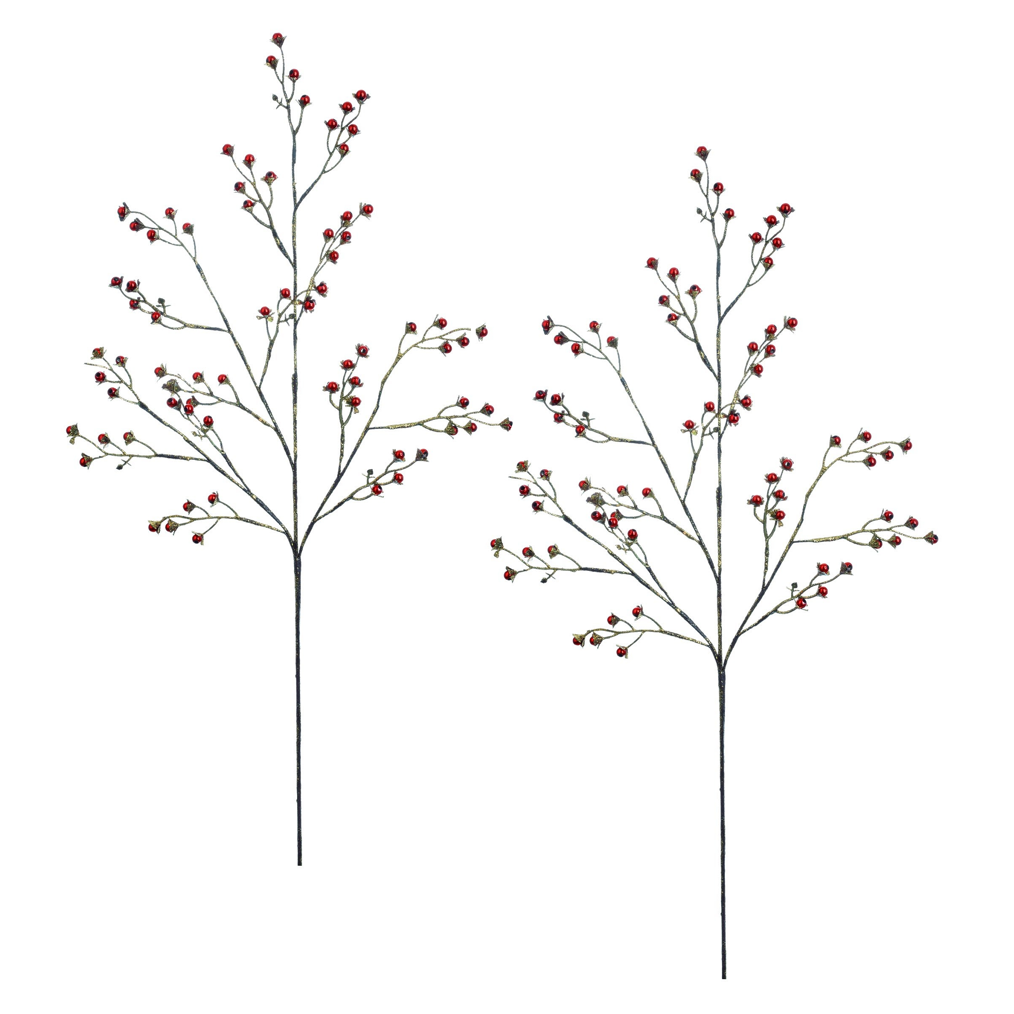 Winward Sparkling Rosehip Branch 26" (Set of 2)