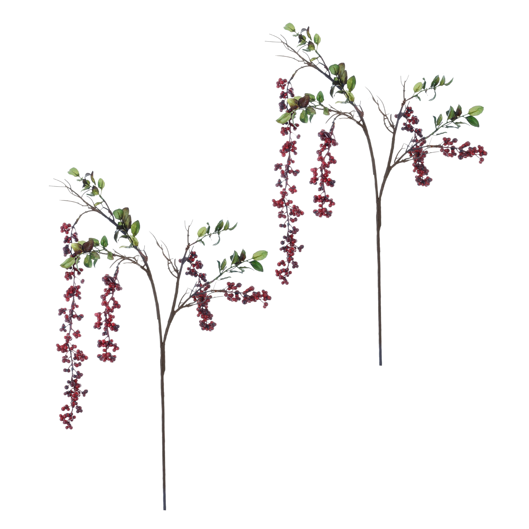 Winward Wild Cascade Berry Branch 34" (Set of 2)