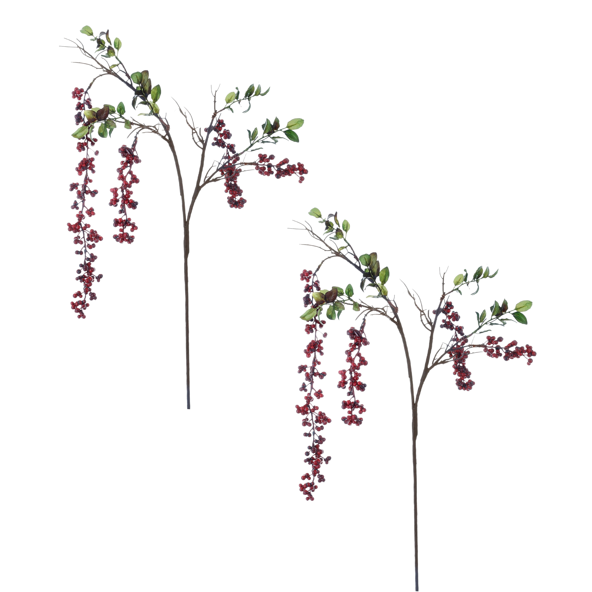 Winward Wild Cascade Berry Branch 34" (Set of 2)
